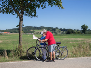 Knooppunt fietsroute in Kemmel