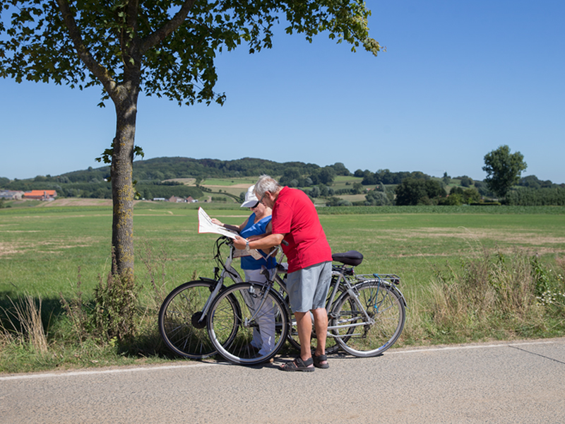 Knooppunt fietsroute in Kemmel