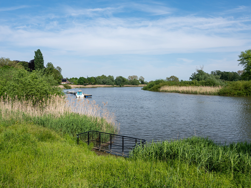 Langs slikken en schorren fietsroute