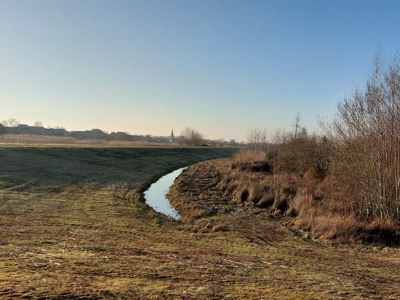 Uitzicht vanaf de Ringdijk in de Kalkense Meersen